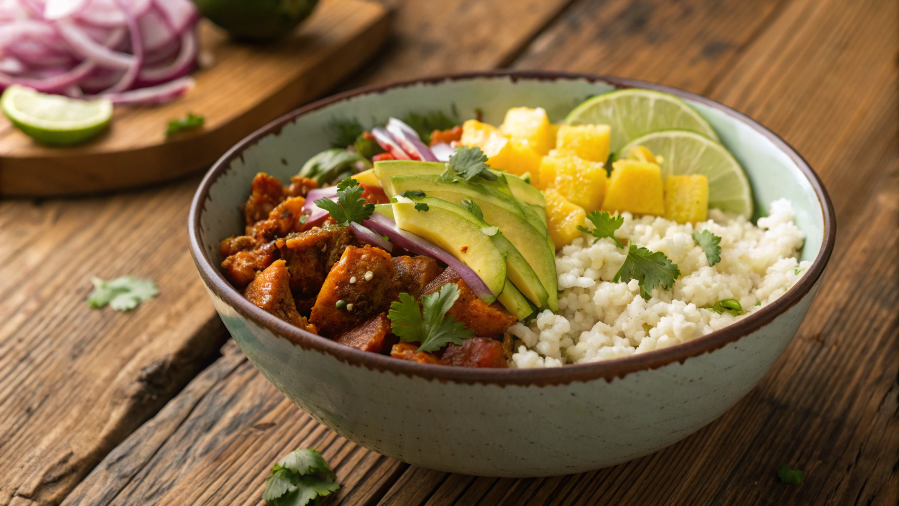 Low Carb Tacos al Pastor Bowls