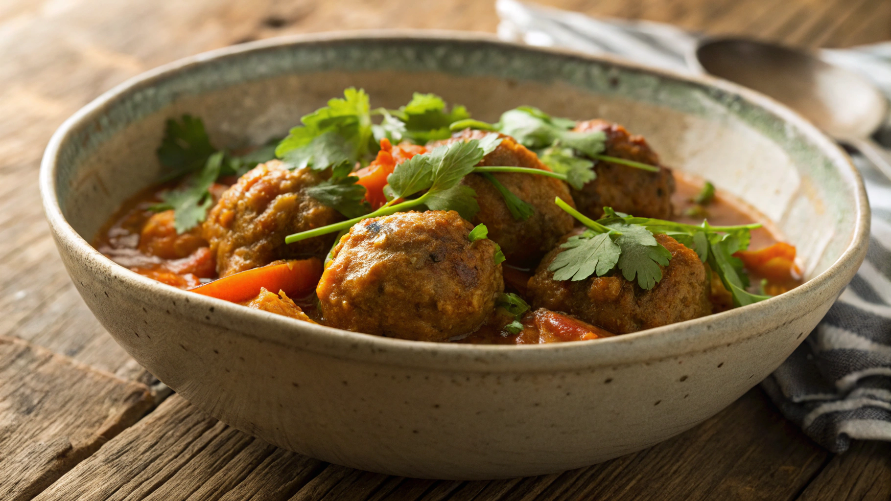 Low Carb Thai Curry Meatballs