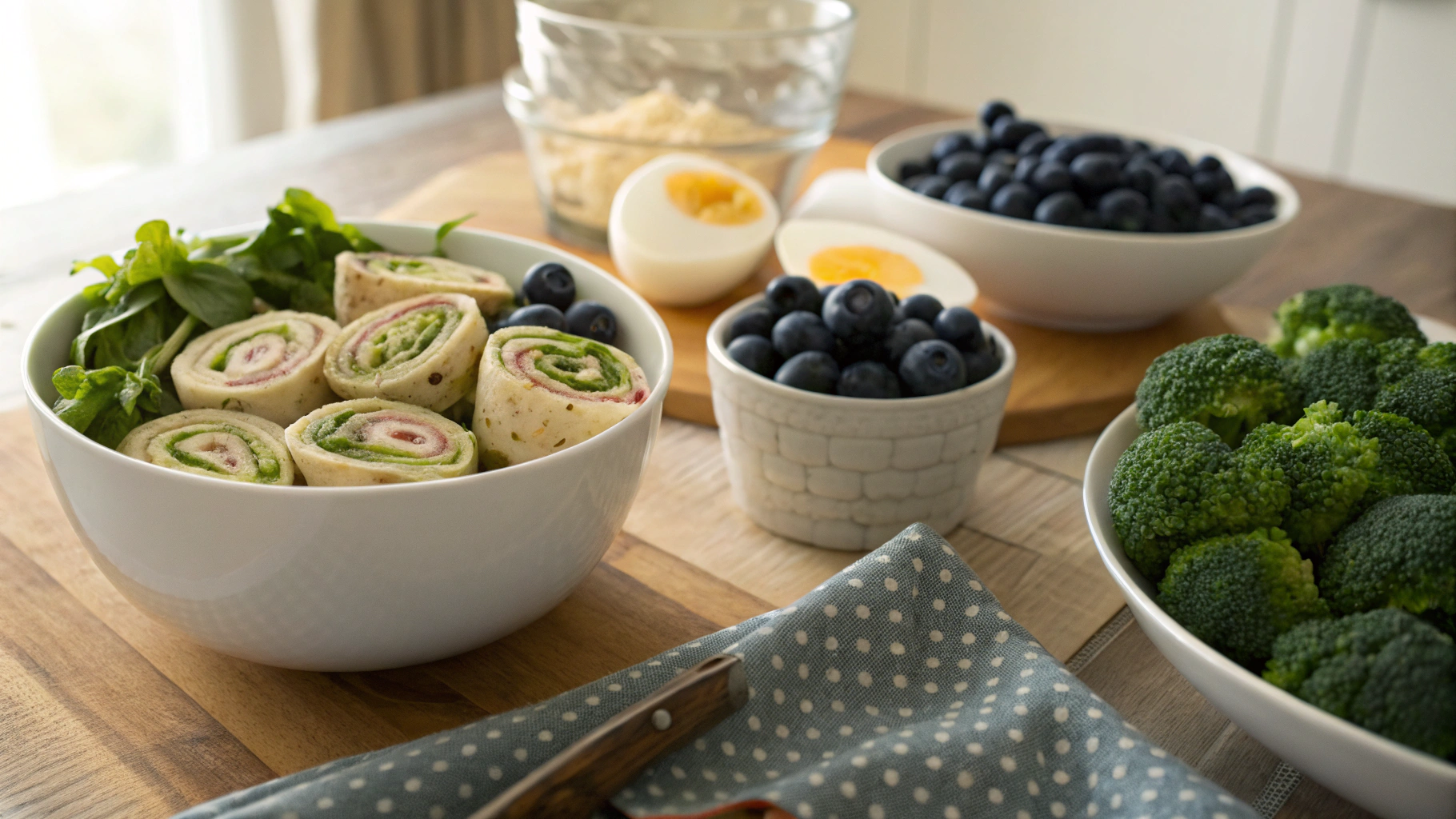 Low Carb Turkey Pinwheels Bento Box