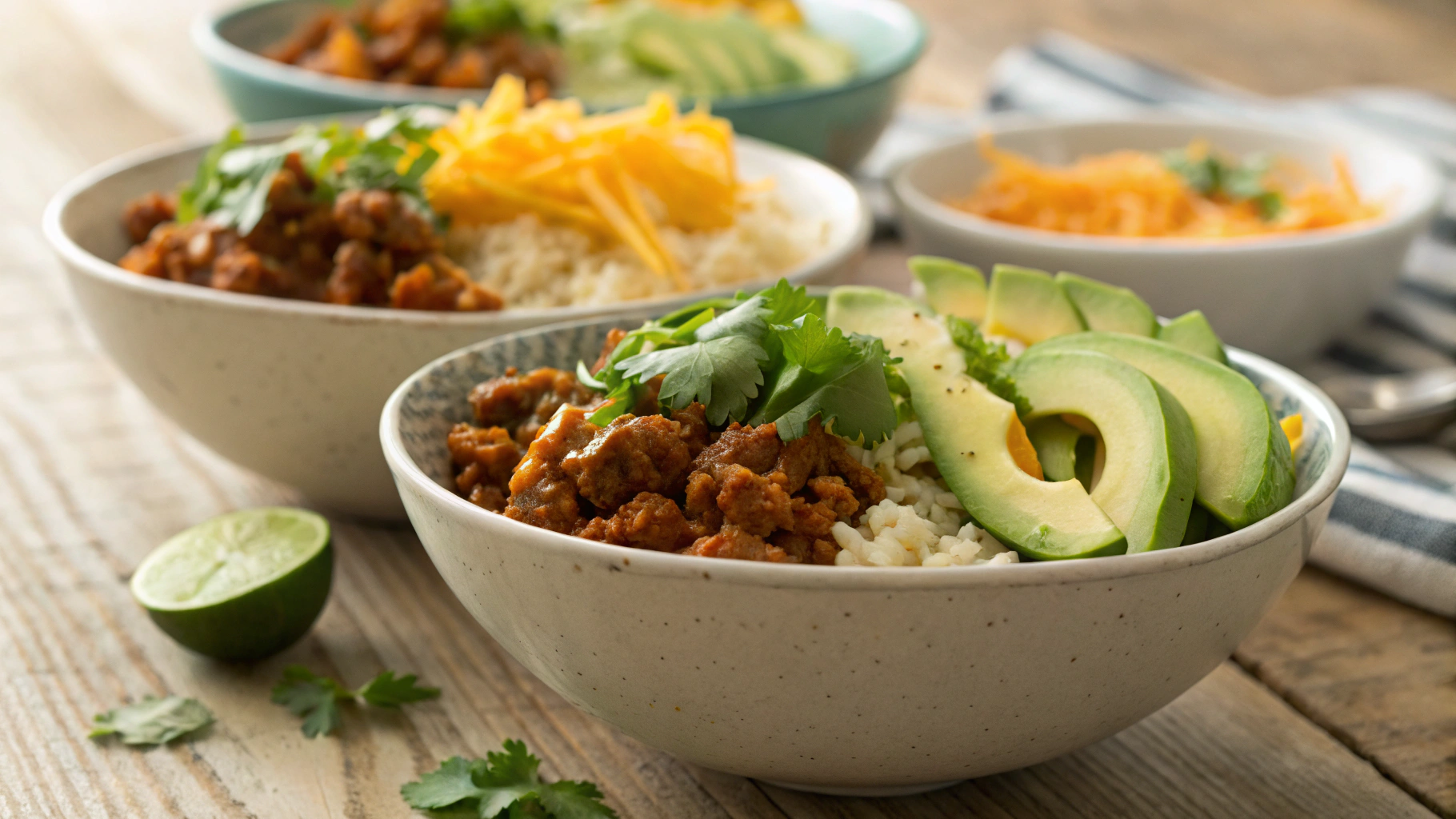Keto Turkey Taco Bowl Meal Prep