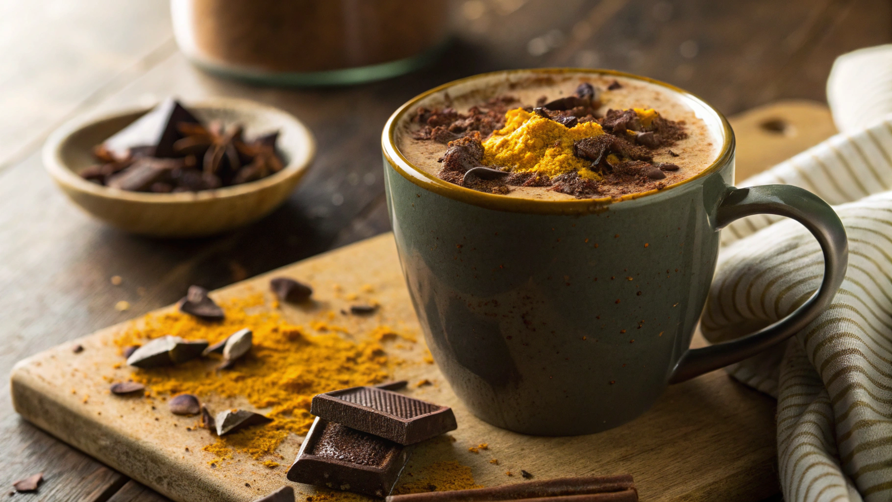 Low Carb Turmeric Hot Chocolate