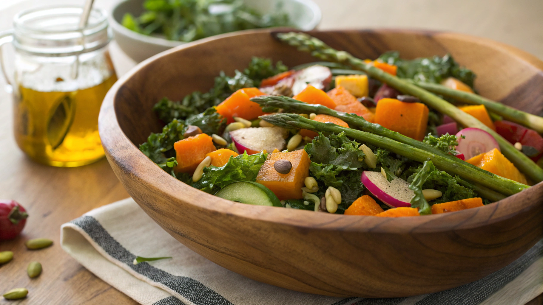 Keto Vegan Fall Salad With Warm Vinaigrette