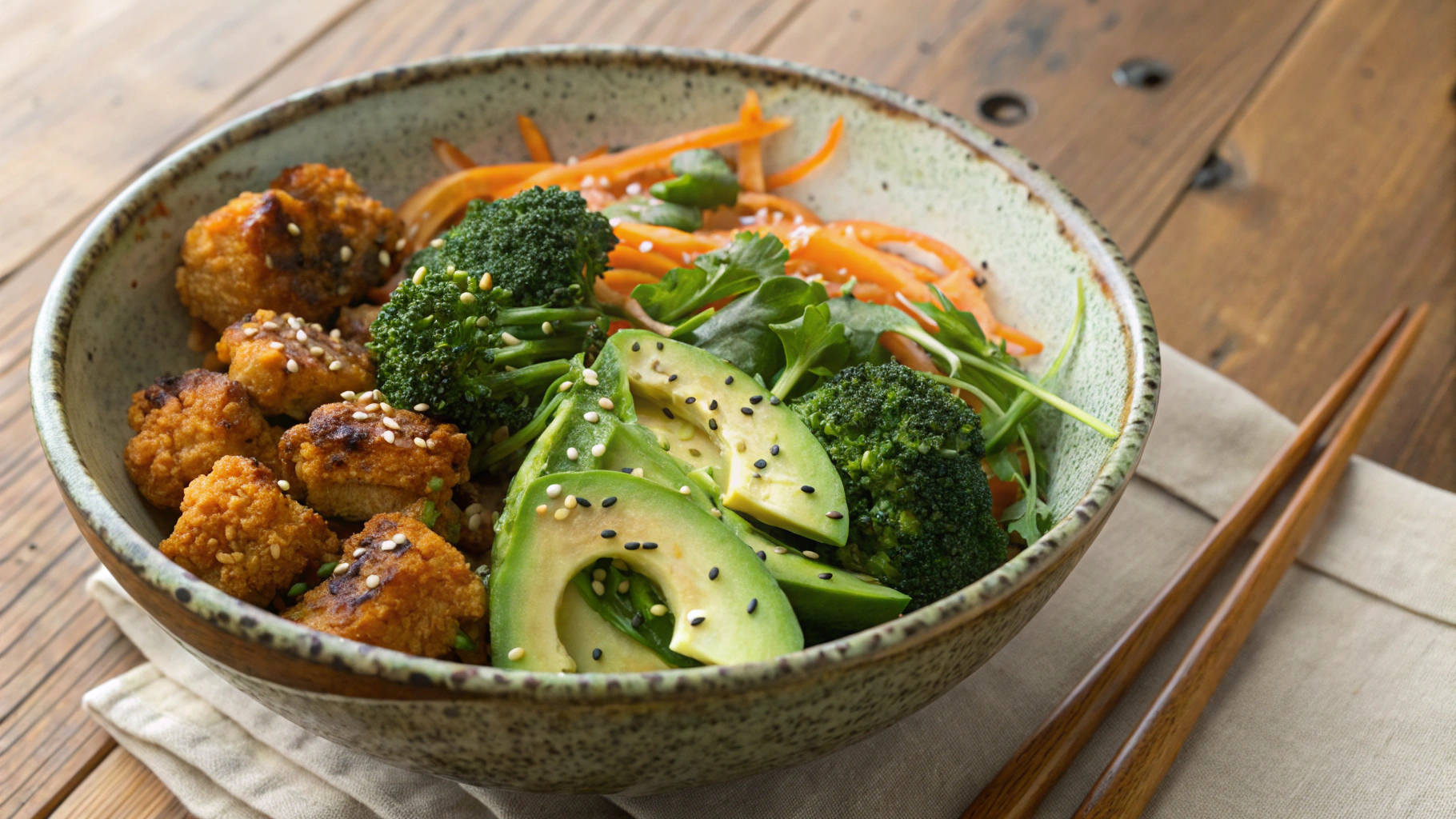 Low Carb Vegan OMAD Bang Bang Broccoli Plate