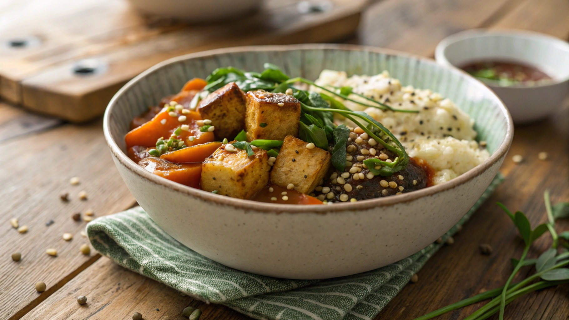 Low Carb Vegan Protein Mashed Potato Bowl