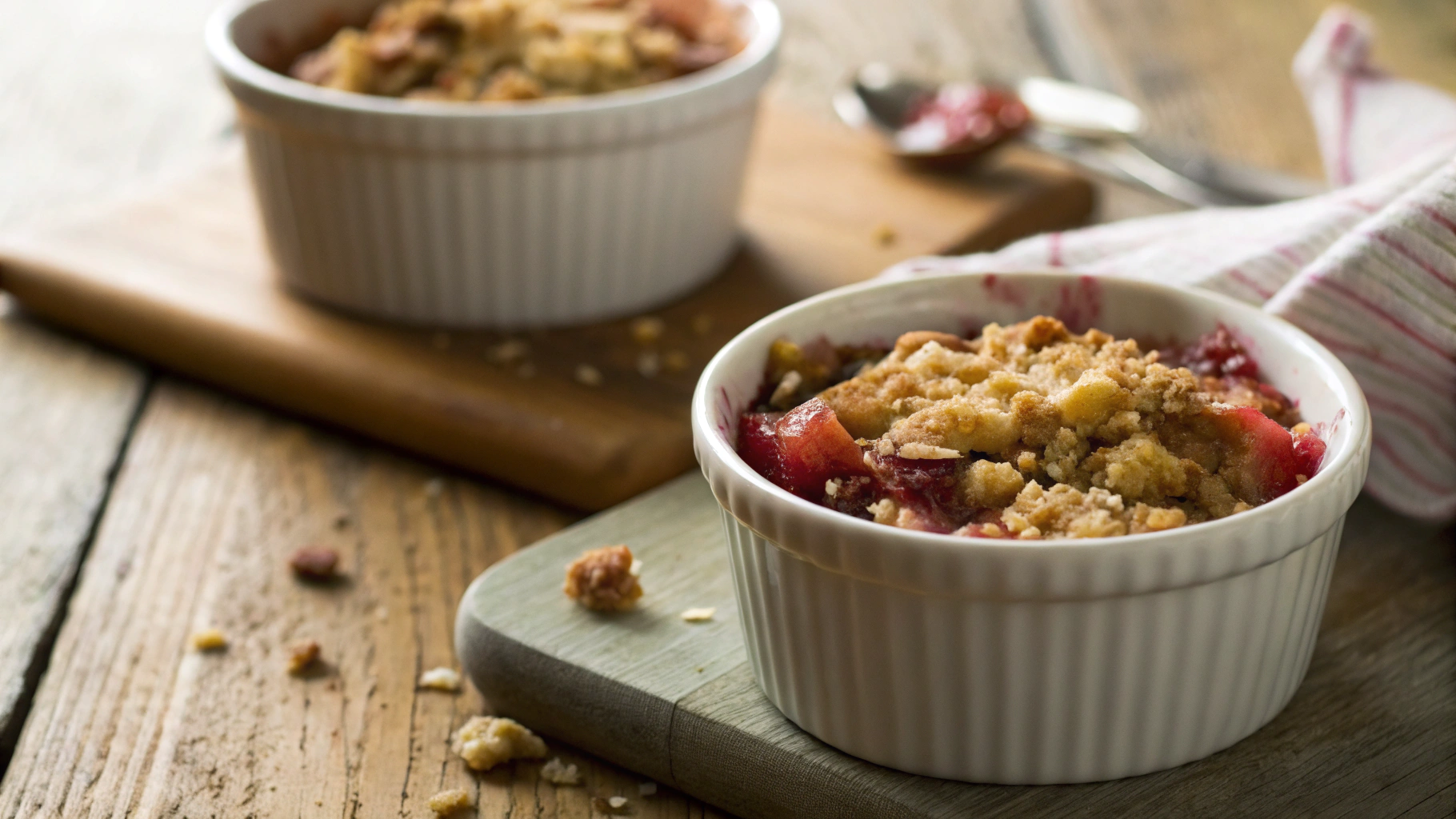 Low Carb Vegan Rhubarb Crumble