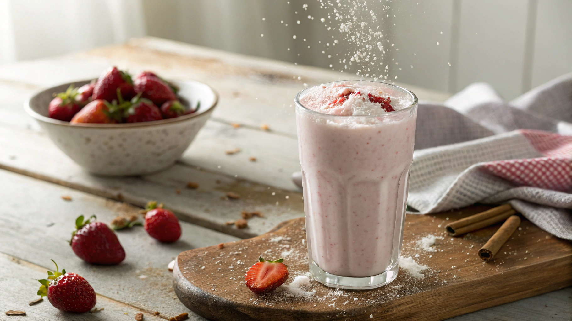 Low Carb Vegan Strawberry "Milkshake"