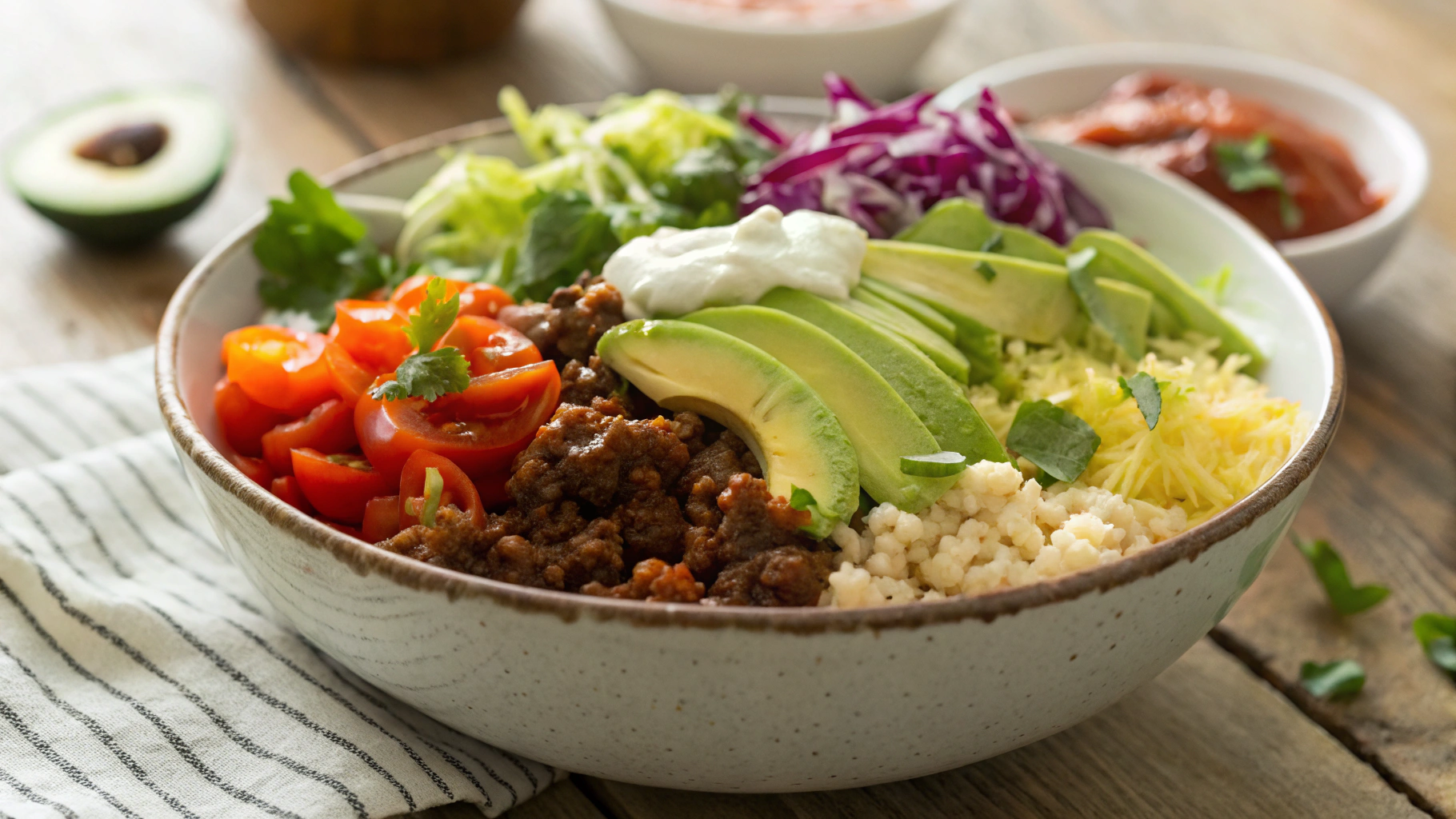 Low Carb Vegan Taco Bowl