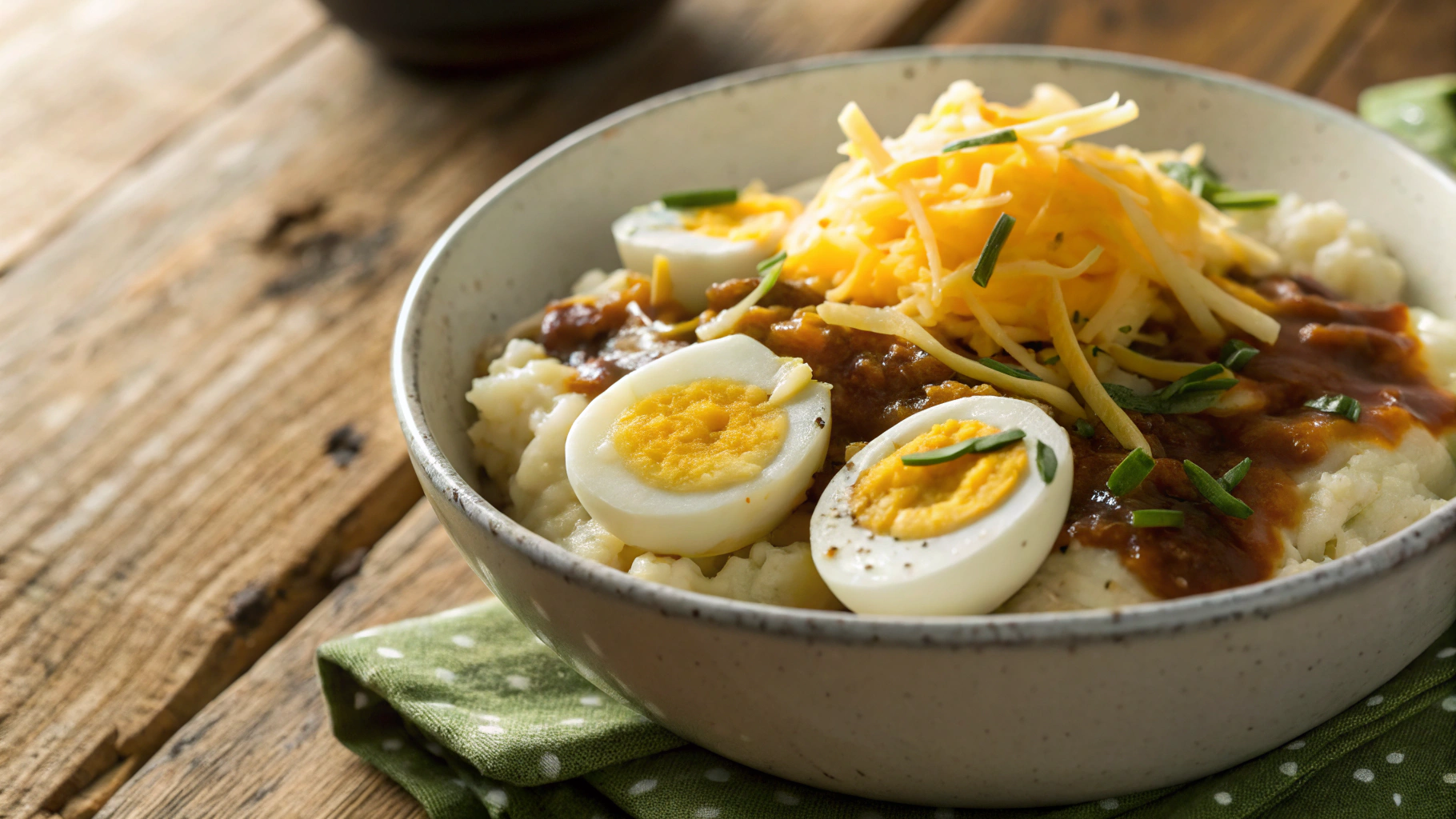 Low Carb Vegetarian Mashed Potato Bowl