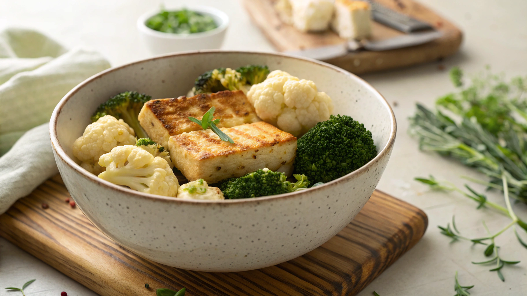 Low Carb Vegetarian Steakhouse Meal