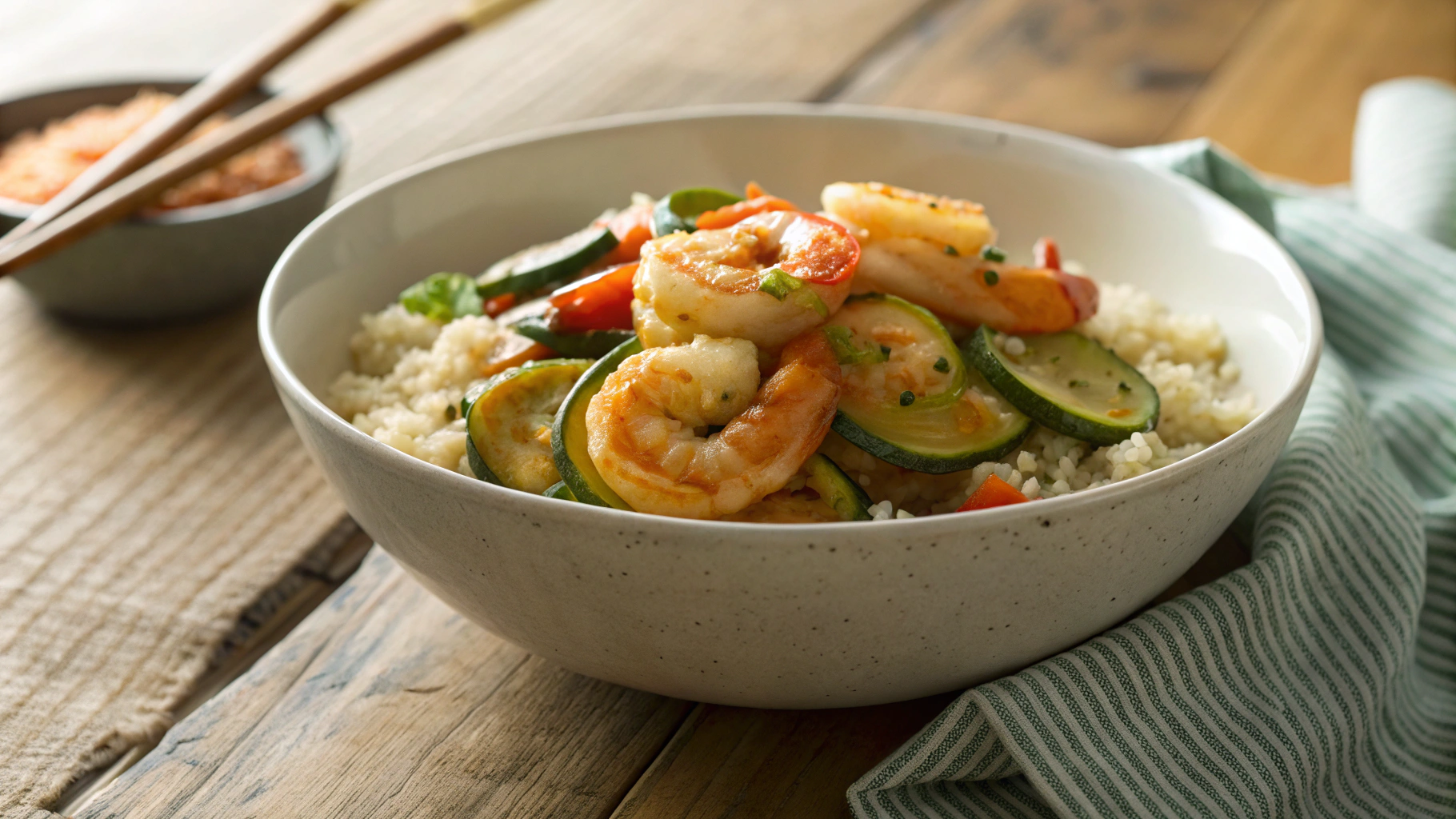Keto Vietnamese Shrimp and Zucchini