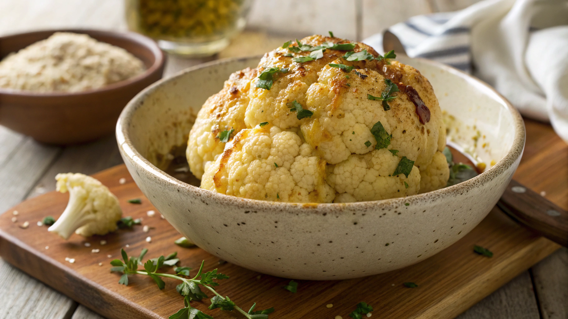 Keto Whole Roasted Spicy Cauliflower