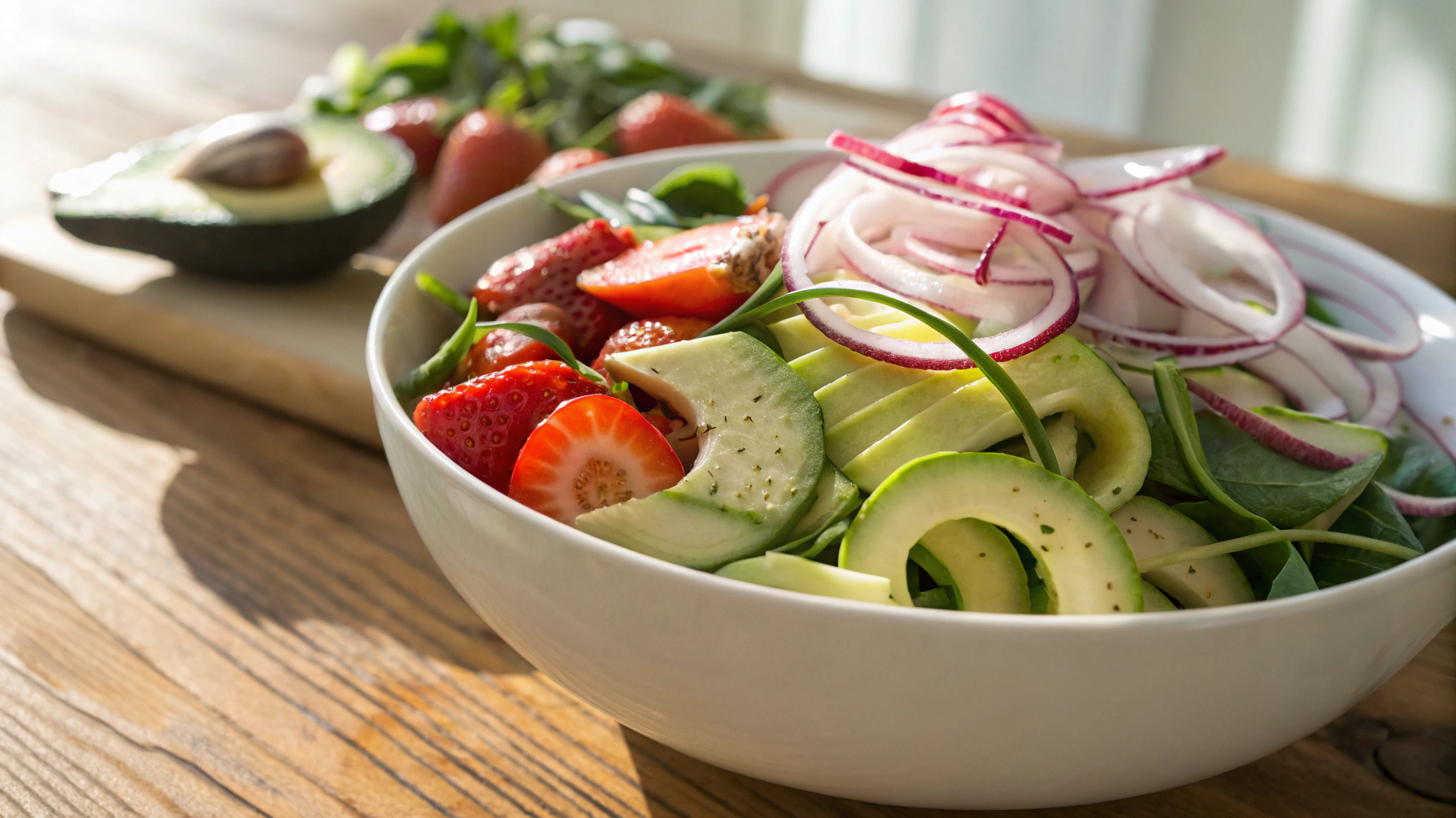 Keto Zucchini and Strawberry Salad