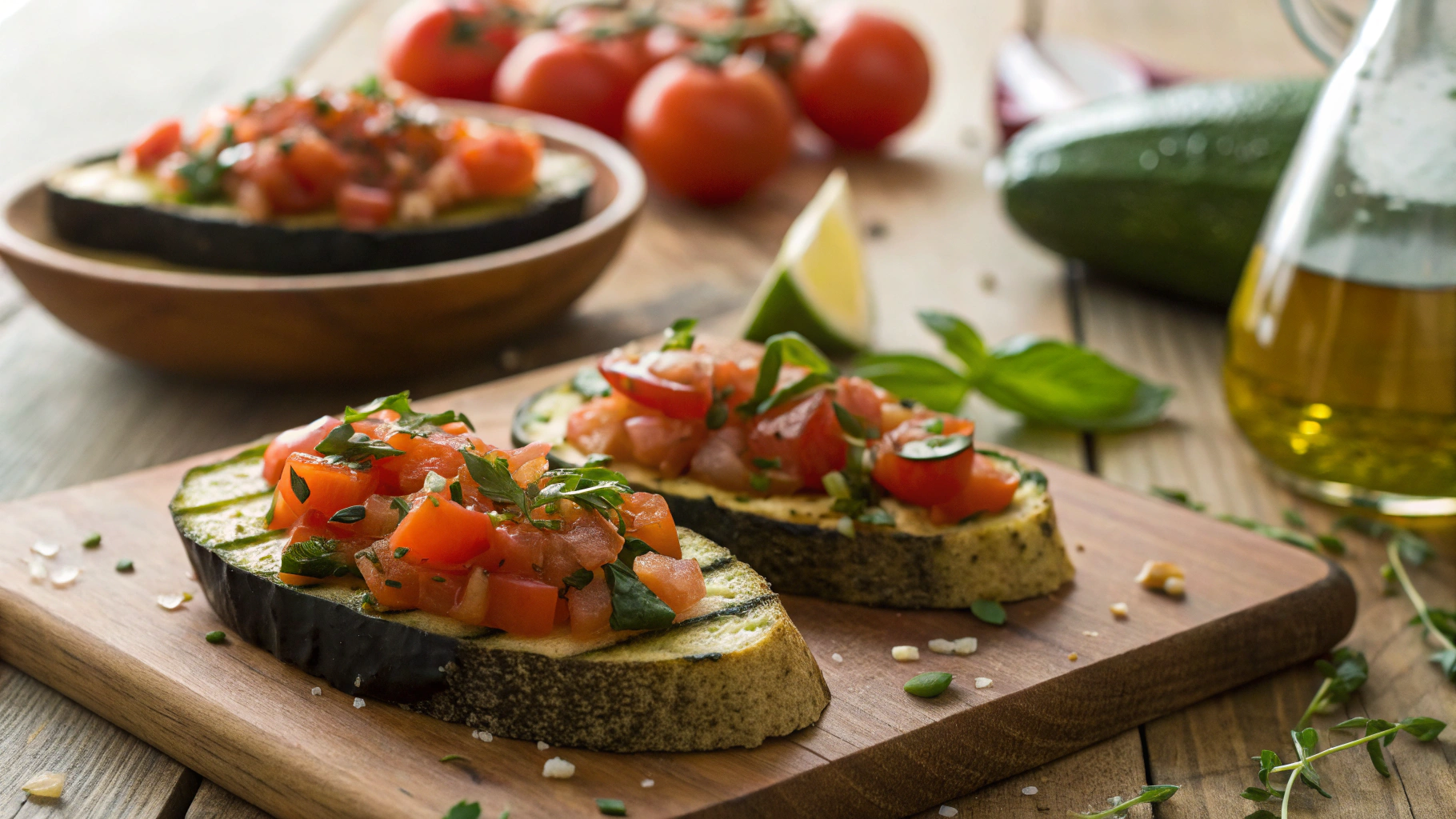 Low Carb Zucchini Bruschetta