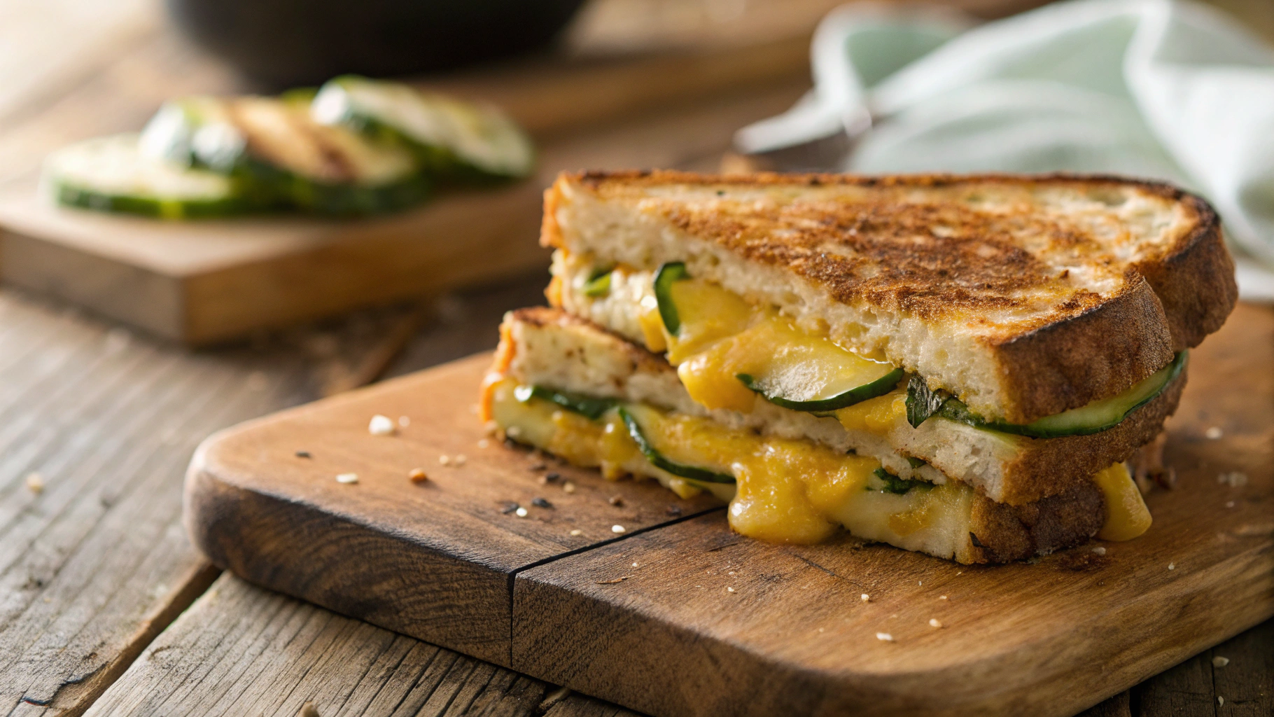 Low Carb Zucchini Grilled Cheese