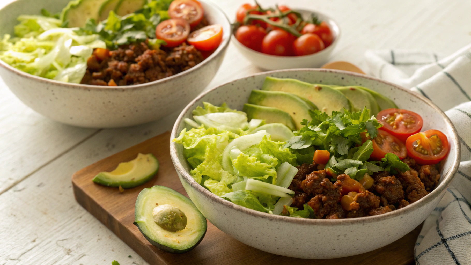 Low Carb Zucchini Taco Bowls