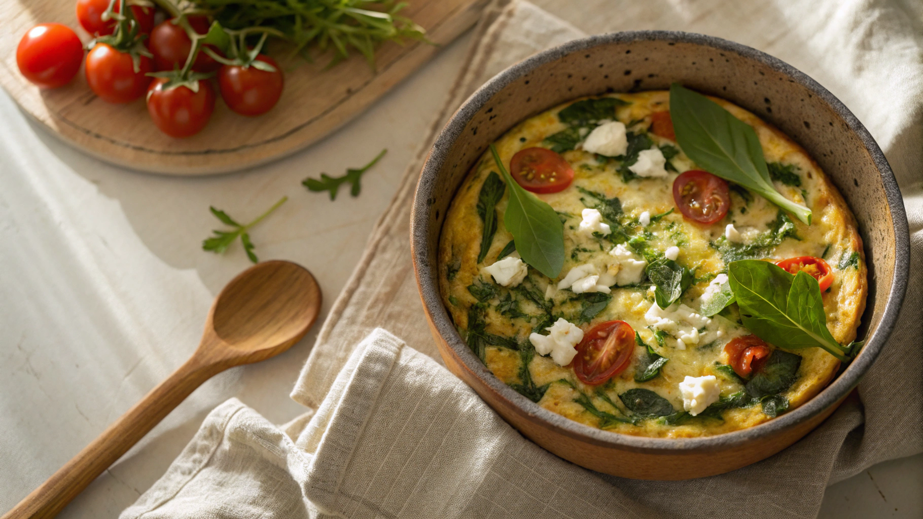 Low FODMAP Baked Spinach, Zucchini and Feta Frittata (Spanakopita)