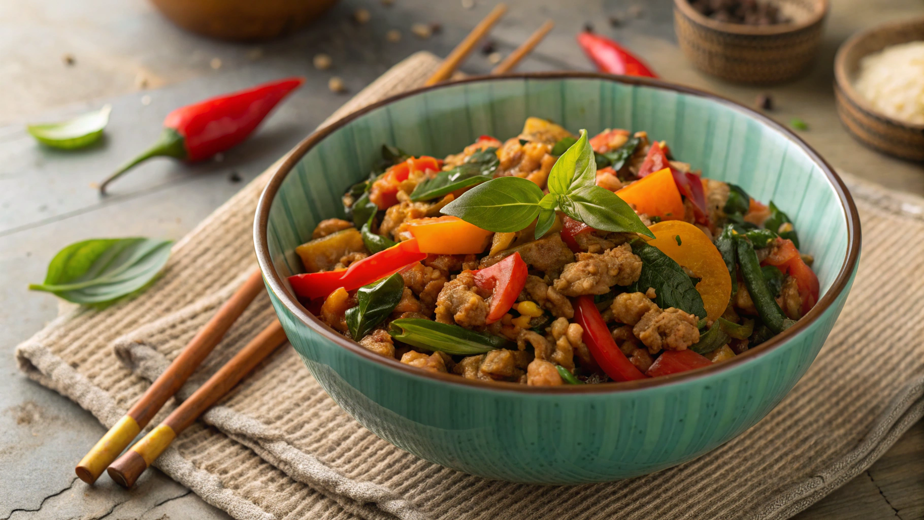 Low FODMAP Thai Basil Chicken Stir Fry (Pad Gaprao)