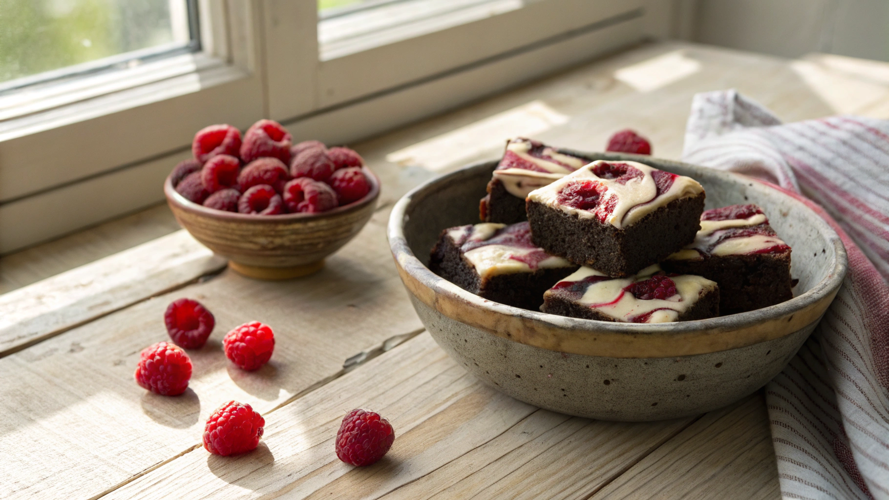 Keto Mini Fudgy Brownies with Raspberry Cream Cheese Filling