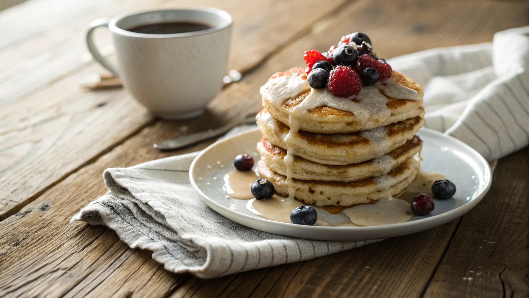 Low Carb Mini Funfetti Vanilla Pancakes