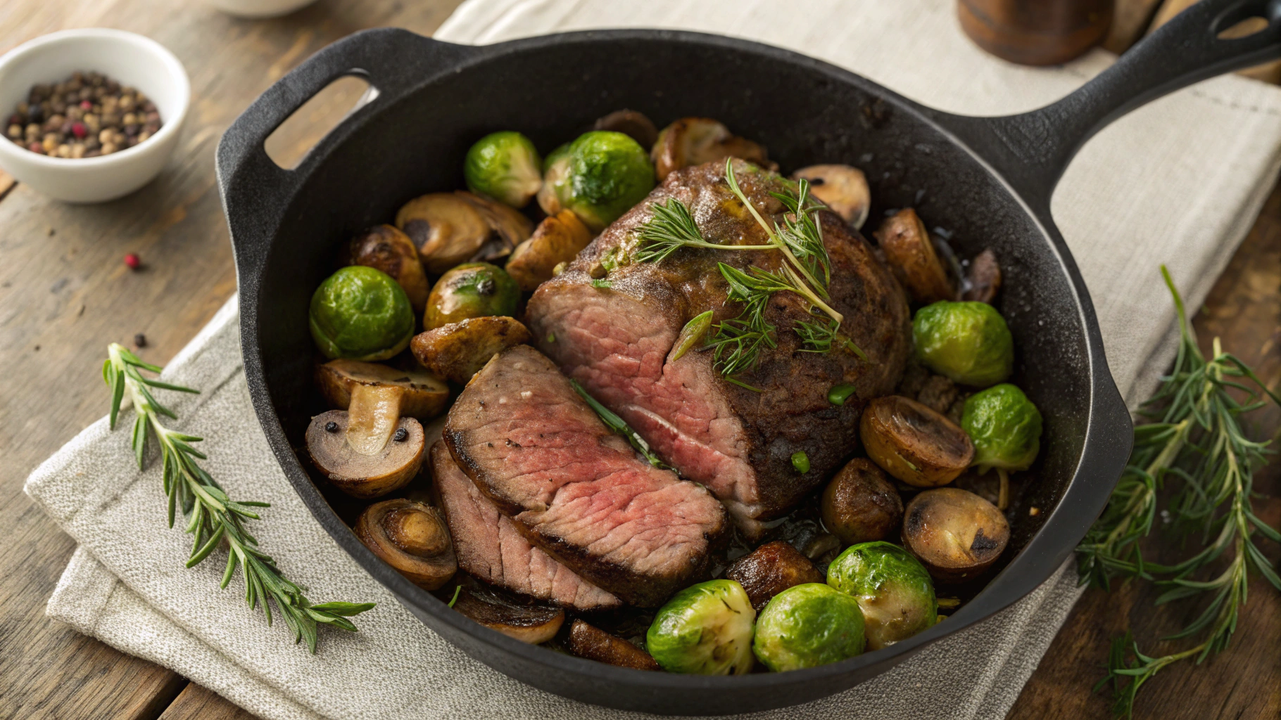 New Year's Eve Keto Beef Tenderloin Roast Dinner