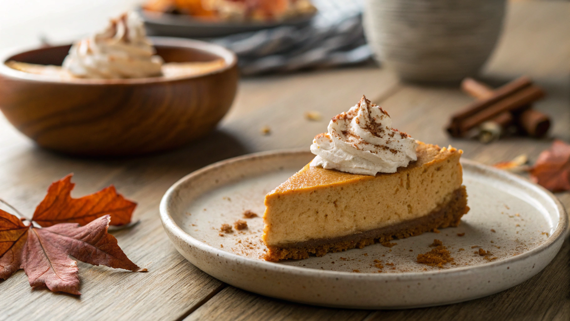 No Bake Keto Maple Pumpkin Cheesecake