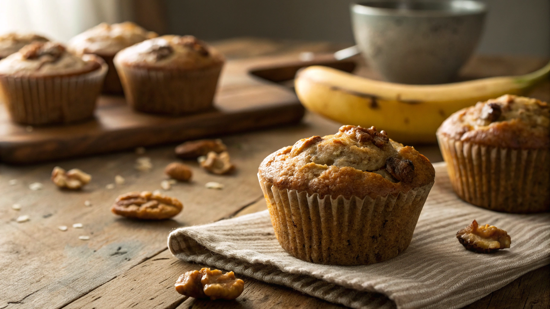 One-Bowl Keto Banana Bread and Walnut Muffins