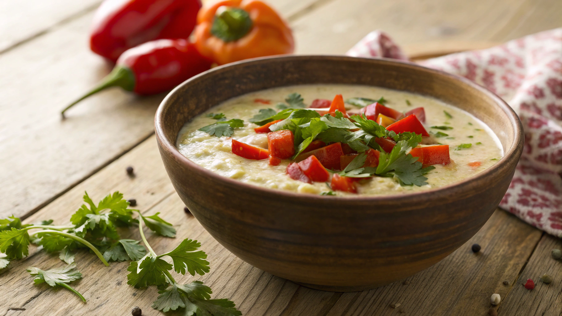 Keto Paleo Almond Pepper Soup