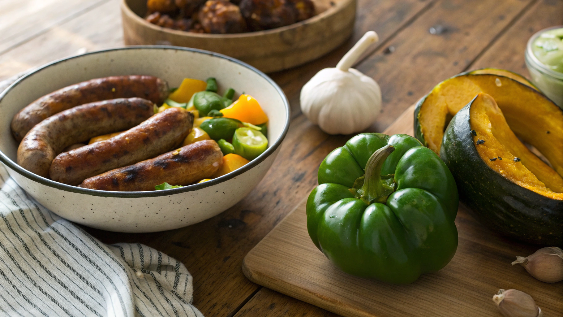 Low Carb Paleo Bison Sausage And Pepper