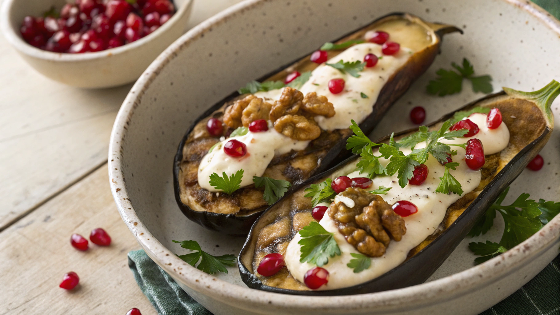 Paleo Middle Eastern Roasted Eggplant