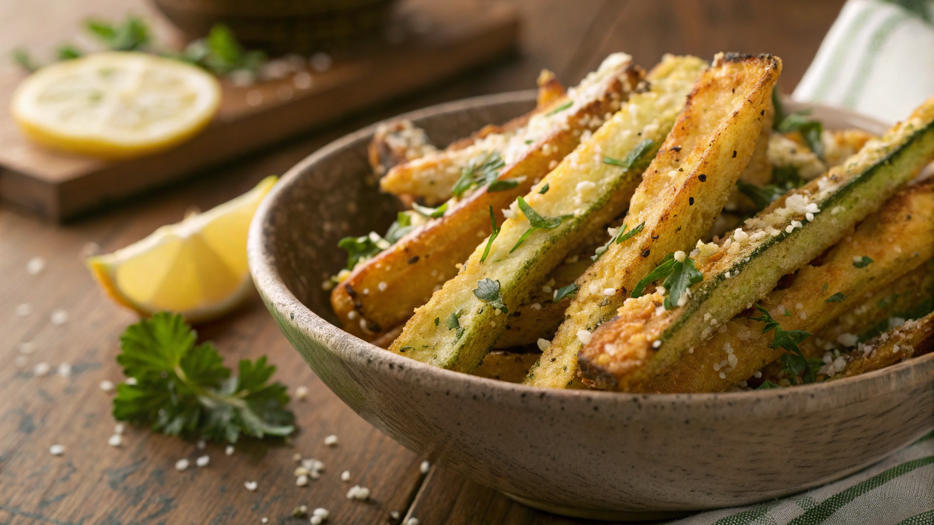 Low Carb Parmesan Zucchini Fries