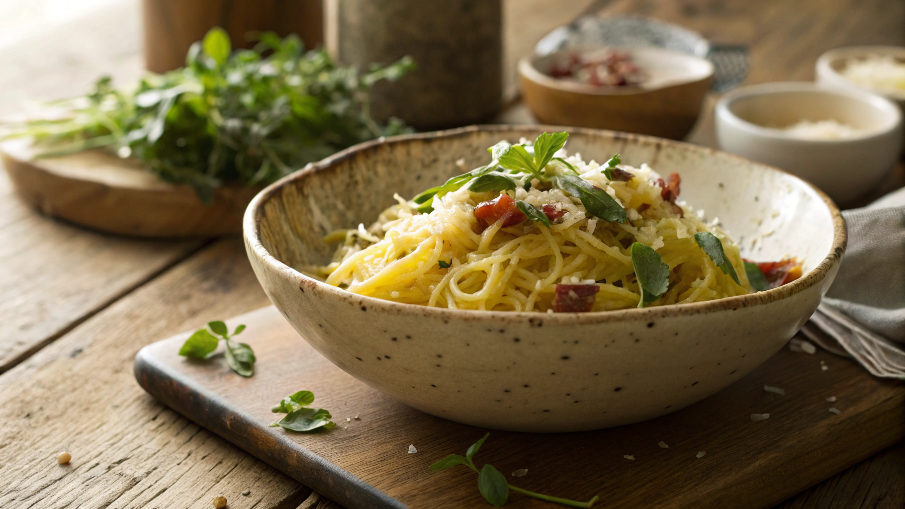 Low Carb Spaghetti Squash Carbonara