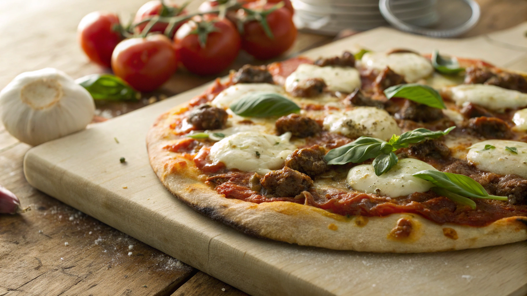 Low Carb Spicy Sausage Pizza