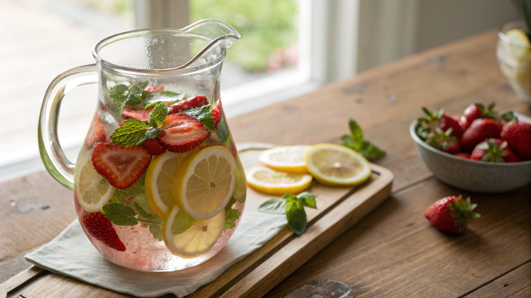 Strawberry and Lemon Keto Detox Water