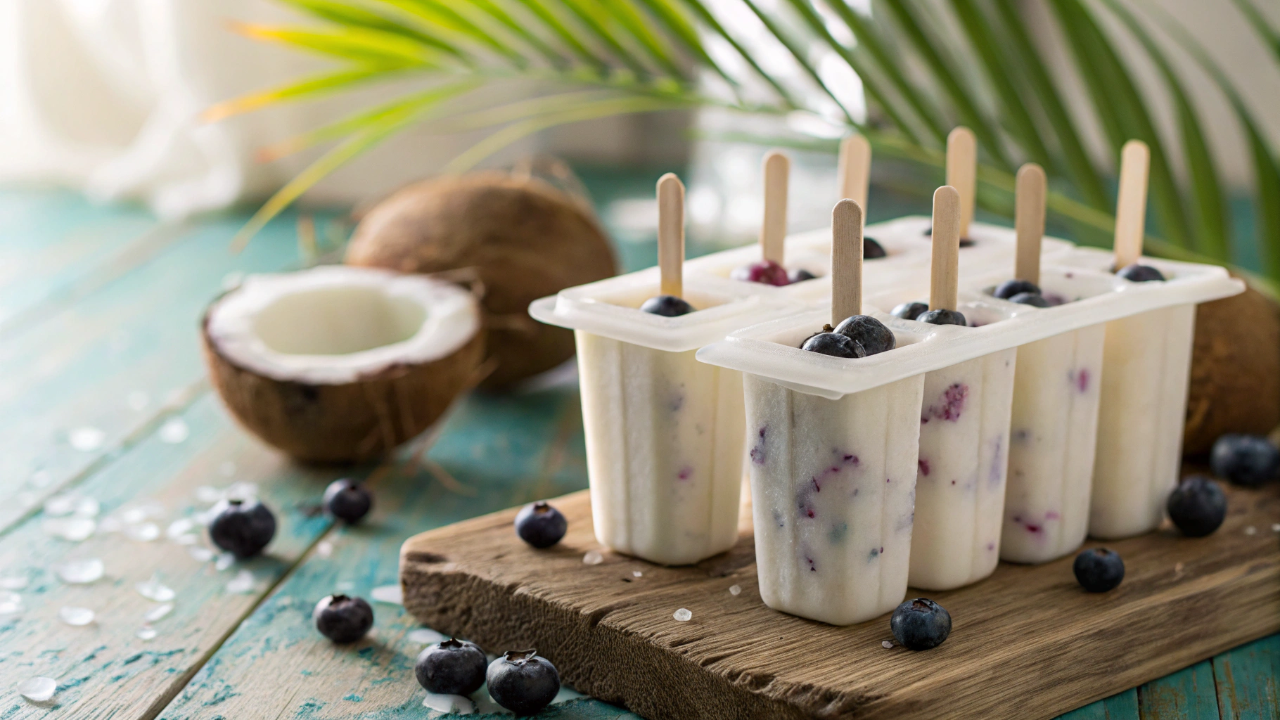 Sweetener-Free Best Keto Açai Berry Coconut Popsicles