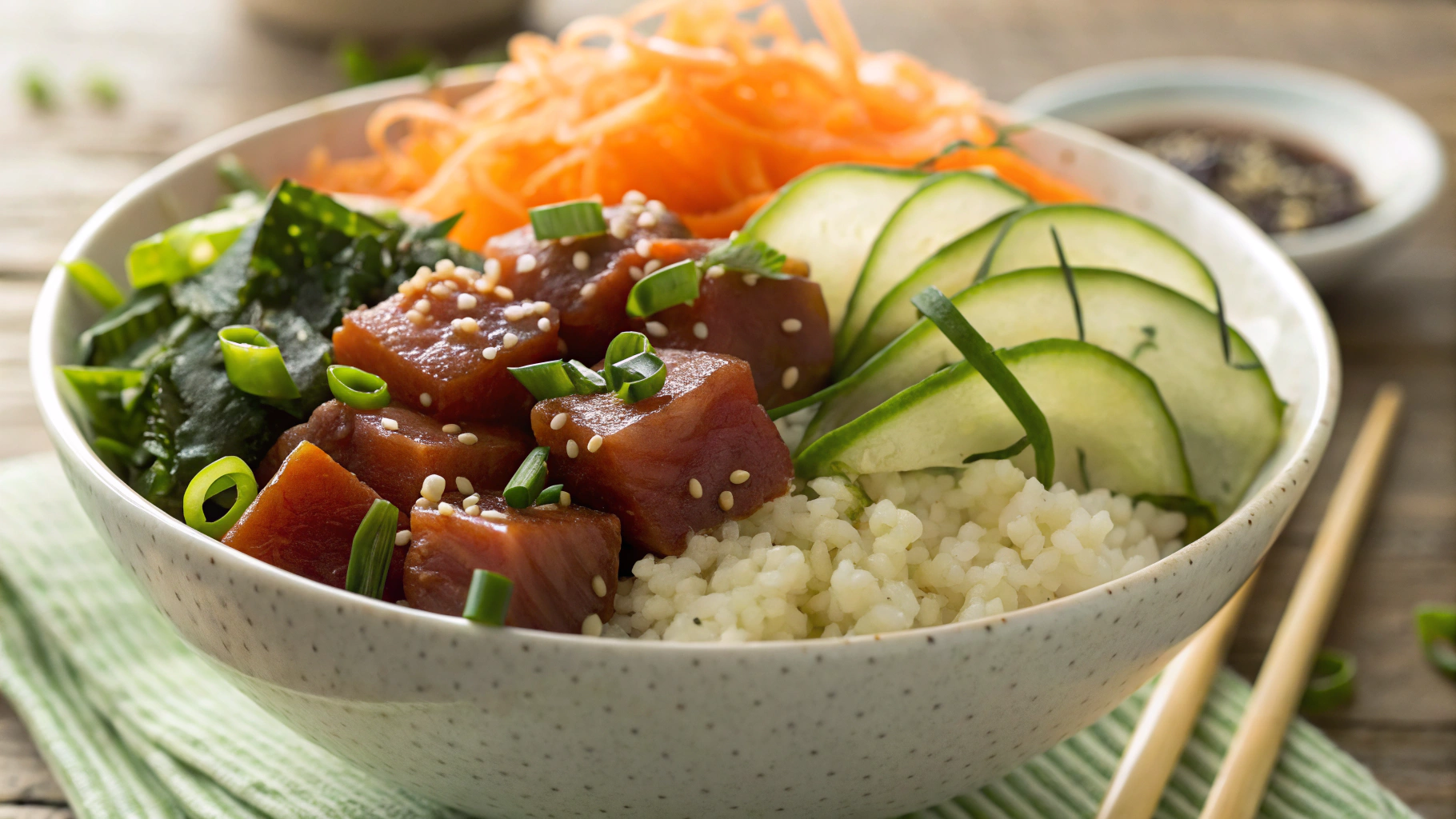 Low Carb Tuna Poke Bowl