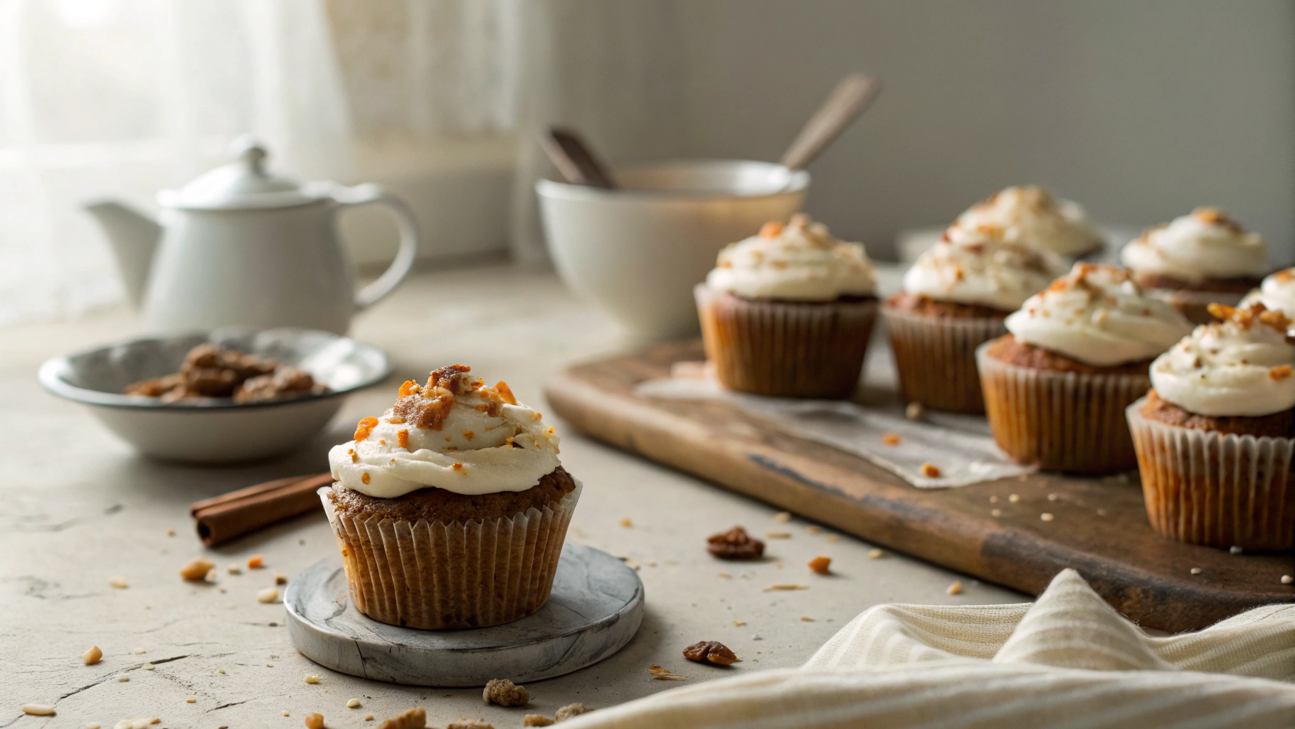Ultimate Low FODMAP One-Bowl Carrot Cake Cupcakes