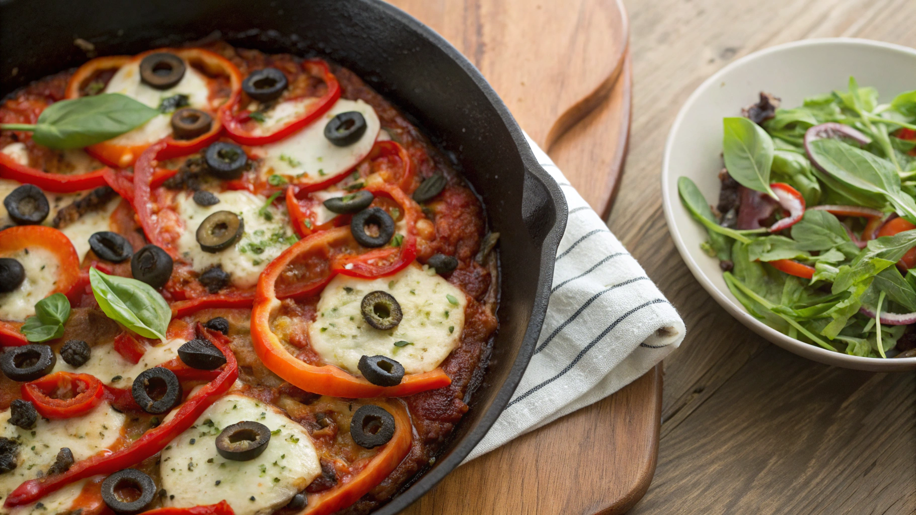 Vegan Keto Cauliflower Pizza Casserole