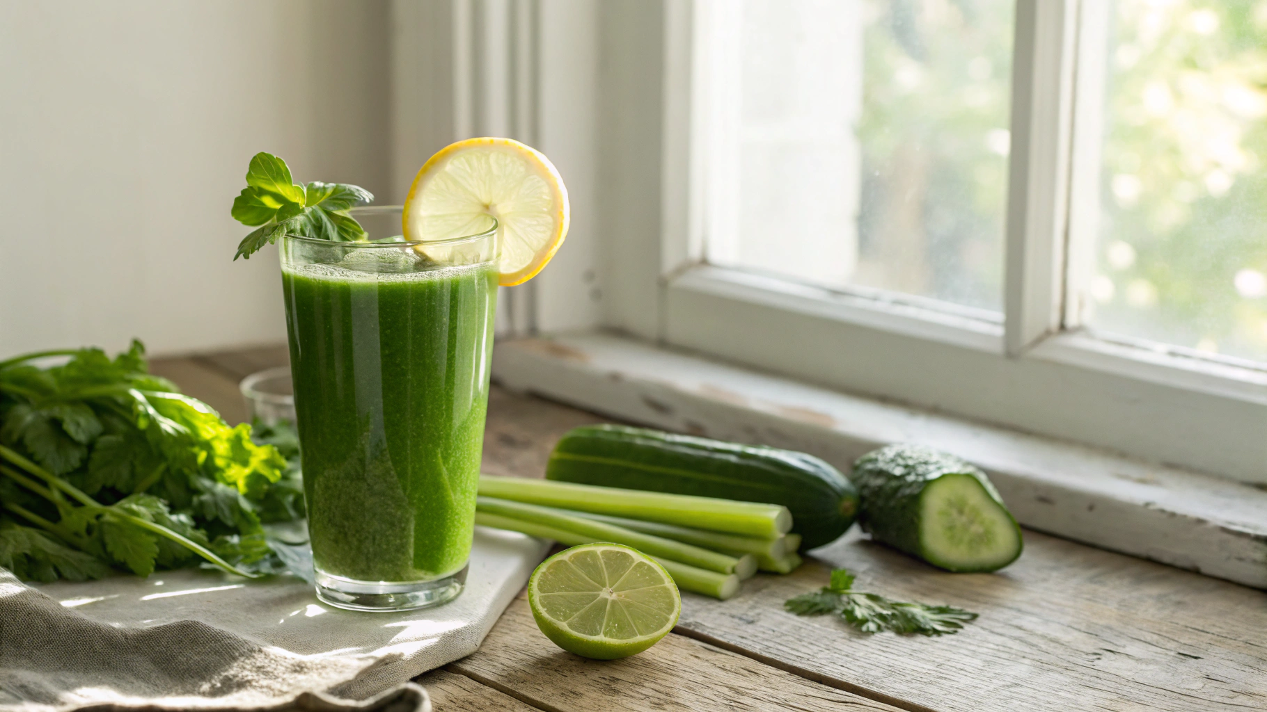 Zero Waste Keto Celery and Spinach Keto Juice