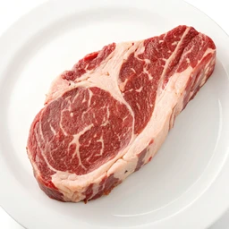 Beef Steak, Rib Eye, Visible Fat Eaten