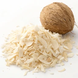 Coconut, dried, shredded or flaked, unsweetened