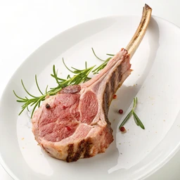 Lamb Chops, Leg, Center Slice, Visible Fat Eaten