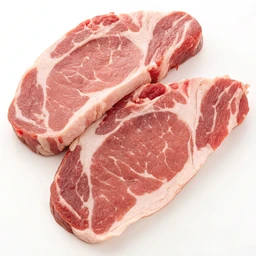 Pork Fresh Enhanced Shoulder (boston Butt) Blade (steaks) Separable Lean Only Cooked Braised