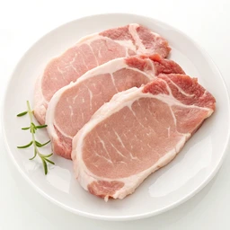 Pork Top Loin Chops Boneless Lean Meat And Fat Raw
