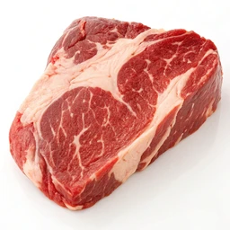 Beef steak, chuck, visible fat eaten
