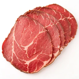 Roast beef, bottom round, visible fat eaten