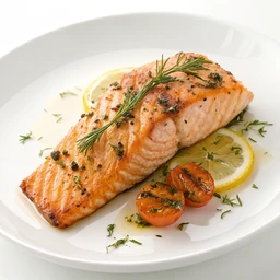Salmon, Atlantic, farmed, cooked