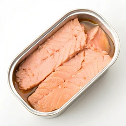 Salmon, canned, pink, without salt, drained
