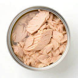 Tuna, canned, light, water pack, drained, not rinsed